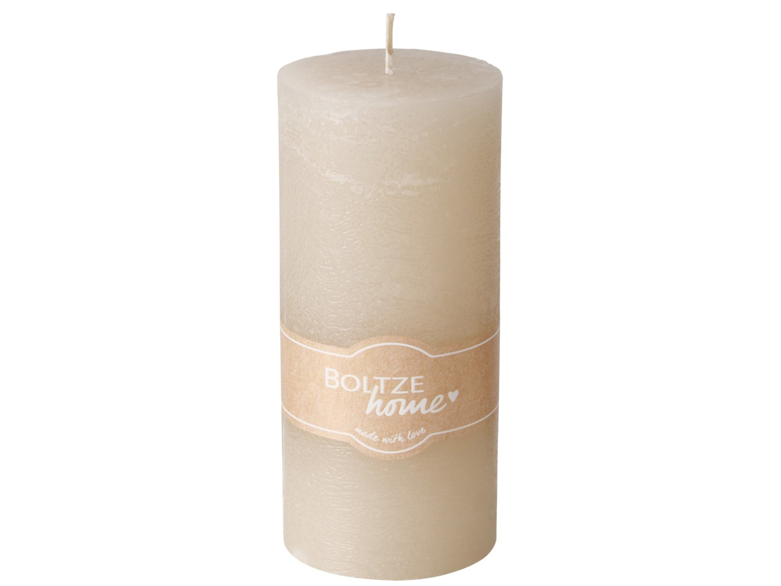 Boltze Casual Stumpenkerze grau 15cm Freisteller 1