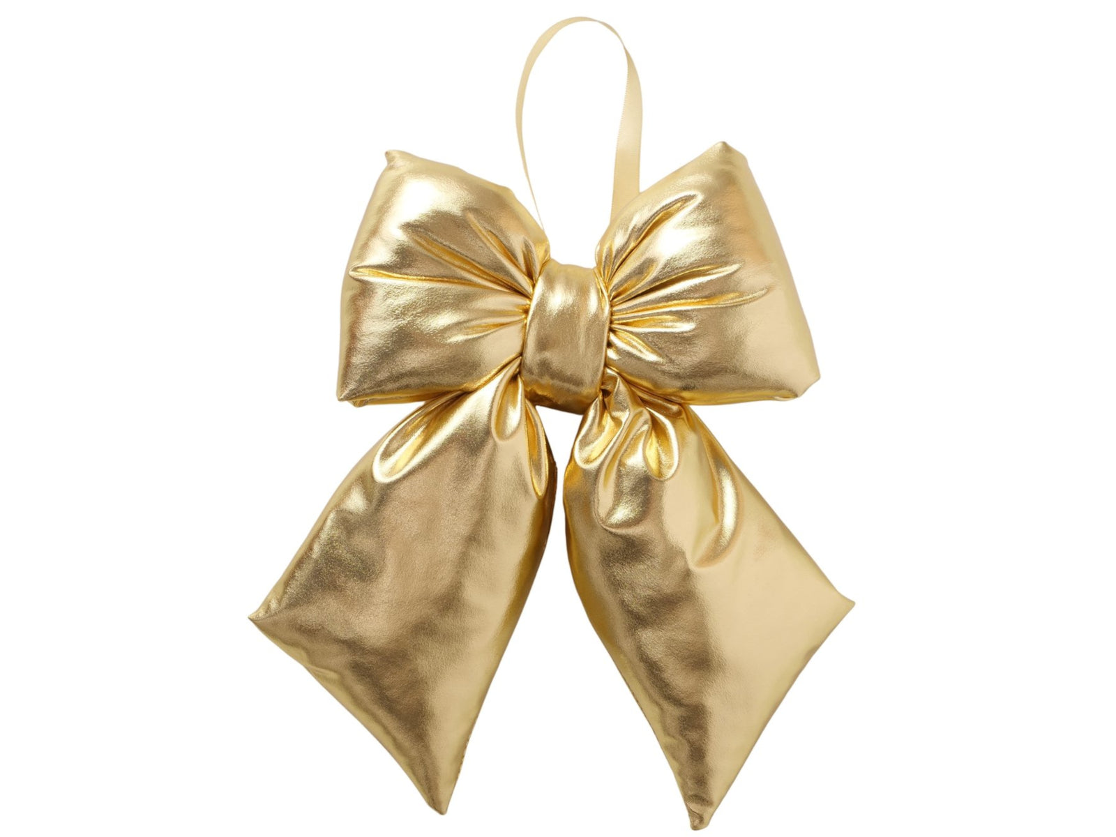 Boltze Bowy Dekoanhänger Schleife gold 31cm (1 Stück) Freisteller 1