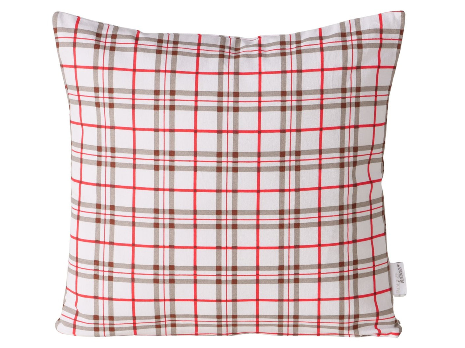 Boltze Kitzbühl Kissen beige/rot 40x40cm (1 Stück) Freisteller 1