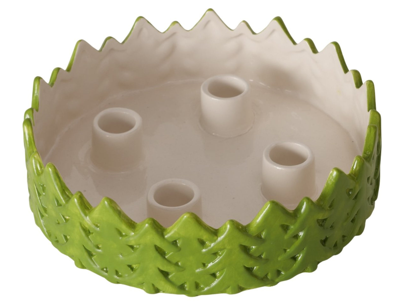 Boltze Baulista Kerzenteller grün 20,5cm (1 Stück) Freisteller 1