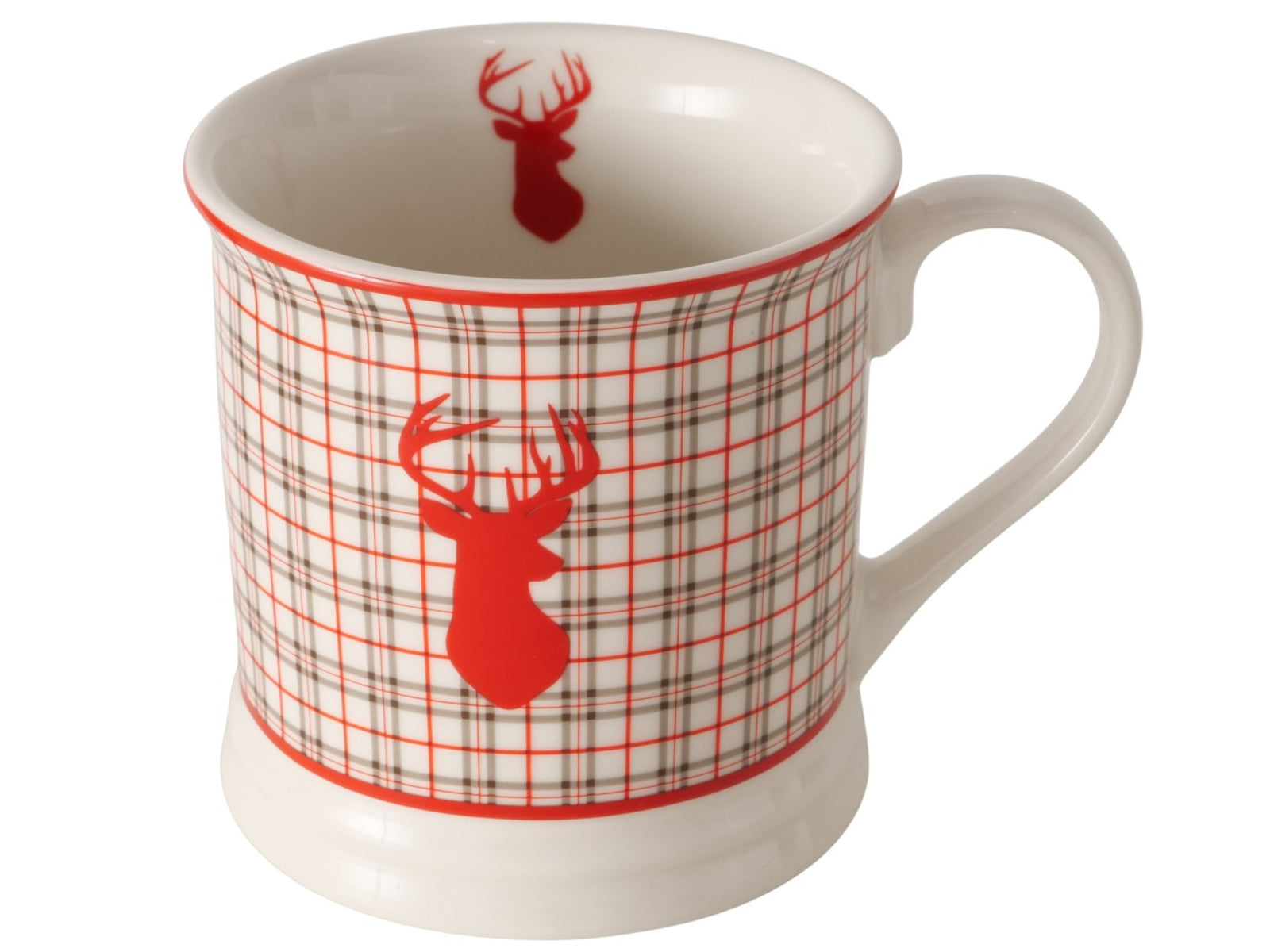 Boltze Kitzbühl Jumbobecher braun/rot/weiß 0,42l (1 Stück) Freisteller 1