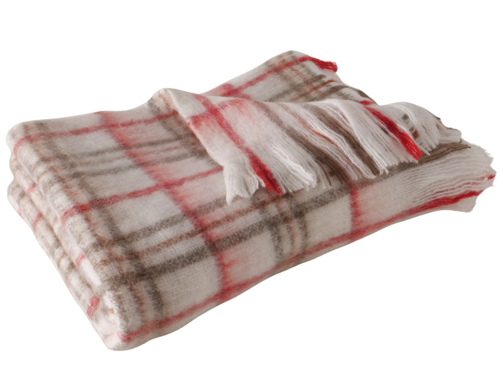 Boltze Kitzbühl Decke braun/rot/weiß 160x130cm (1 Stück) Freisteller 1