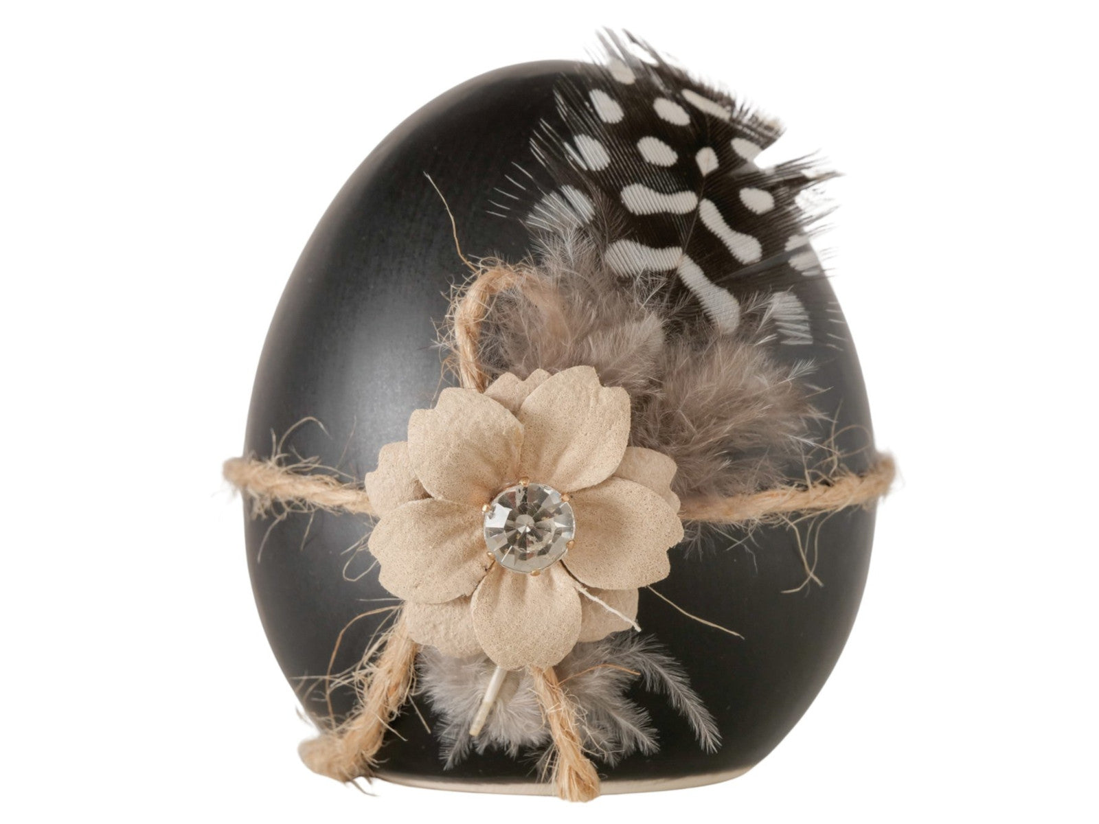 Boltze Blackie Dekoaufsteller Ei schwarz 7cm Freisteller 1