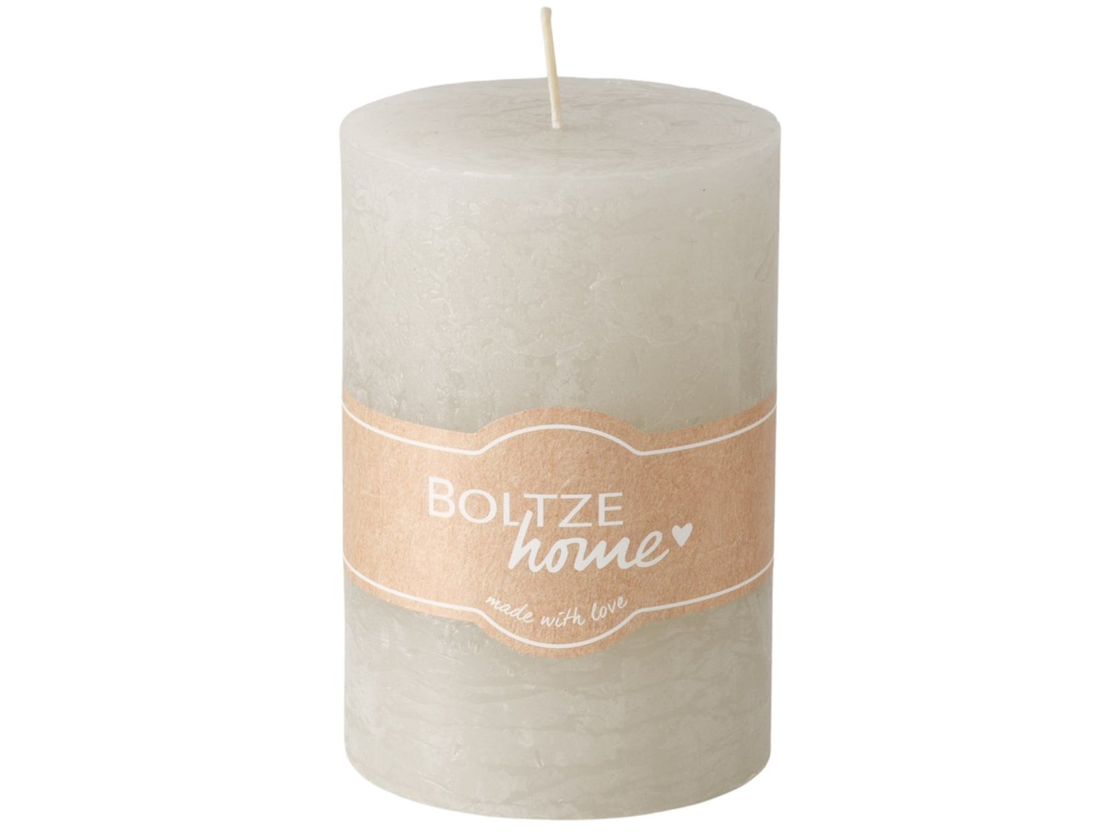 Boltze Casual Stumpenkerze grau 10cm Freisteller 1