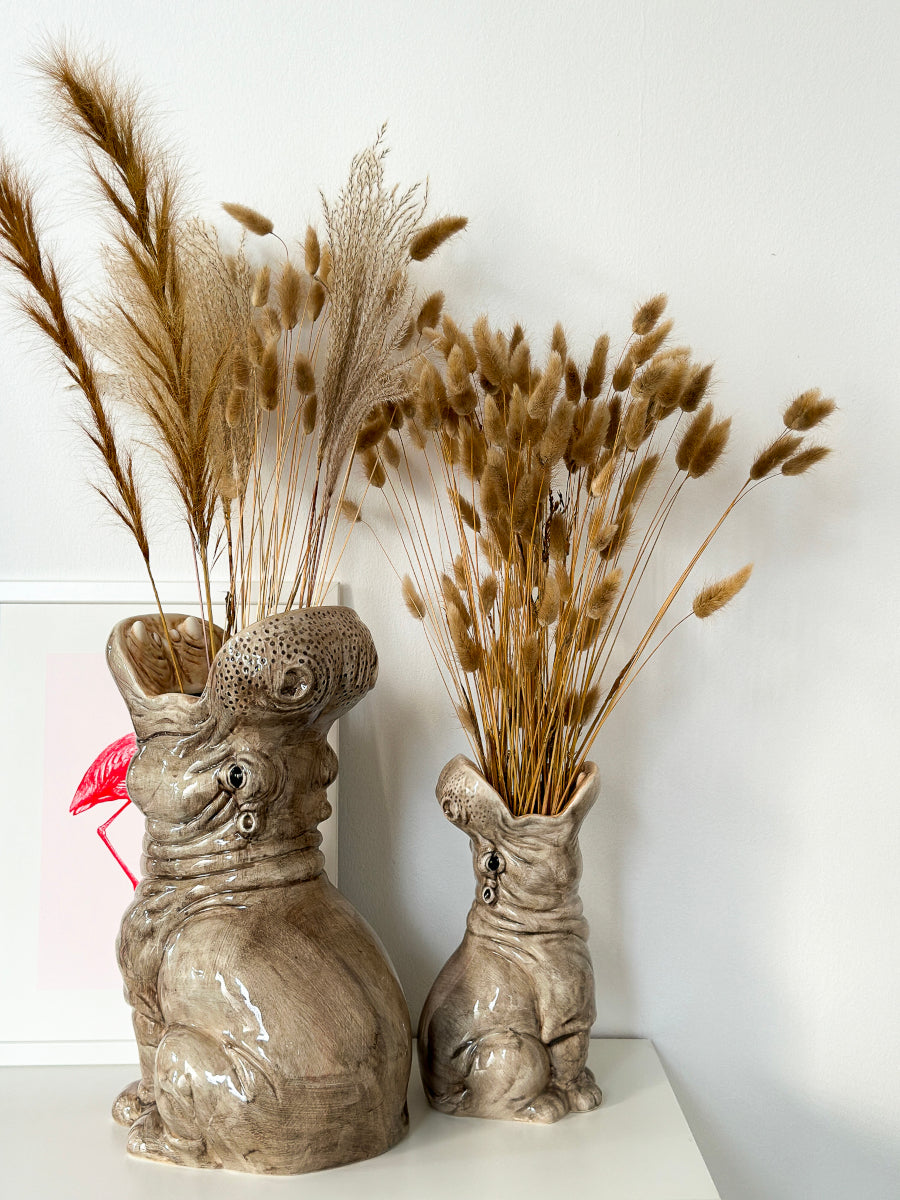 Donkey Products Hungry Hippos Vase grau 30cm Lifestyle 7