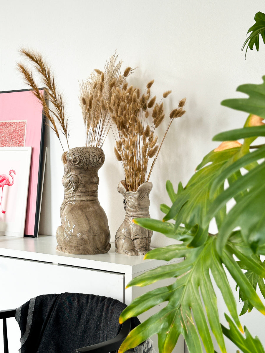 Donkey Products Hungry Hippos Vase grau 42cm Lifestyle 7