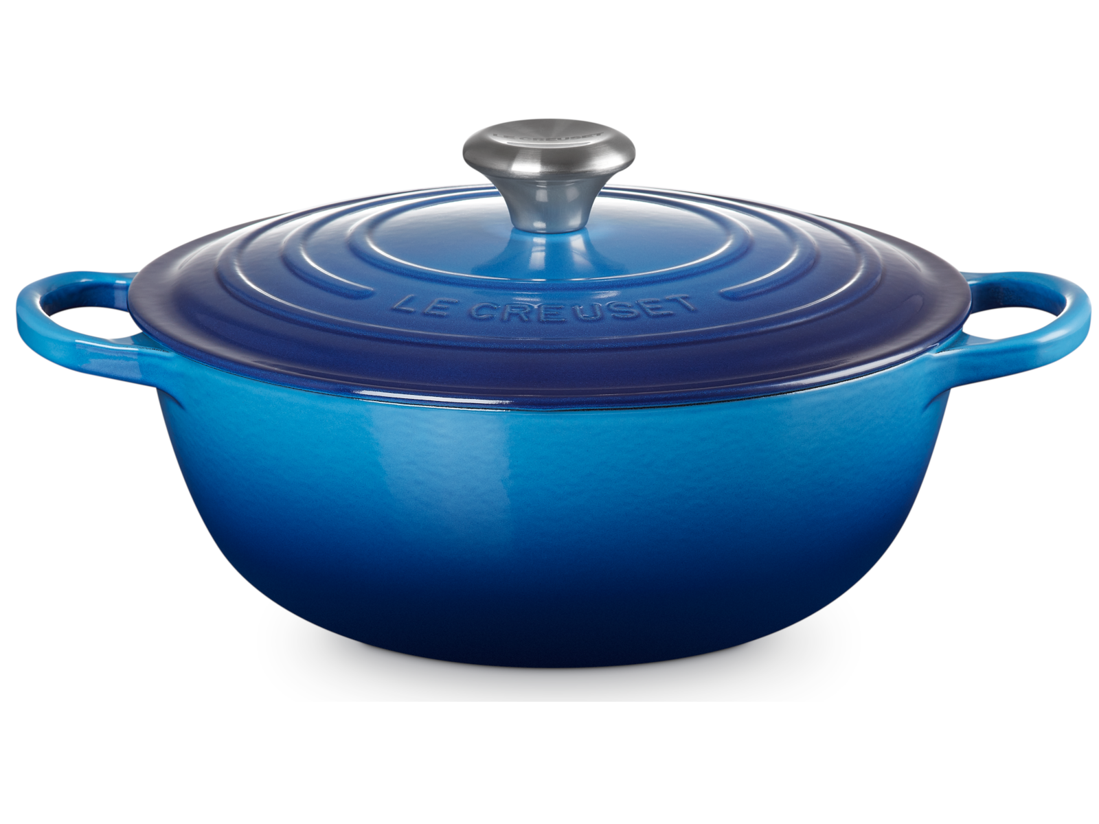 Le Creuset Bräter La Marmite Signature rund azure 27,5cm Freisteller 1