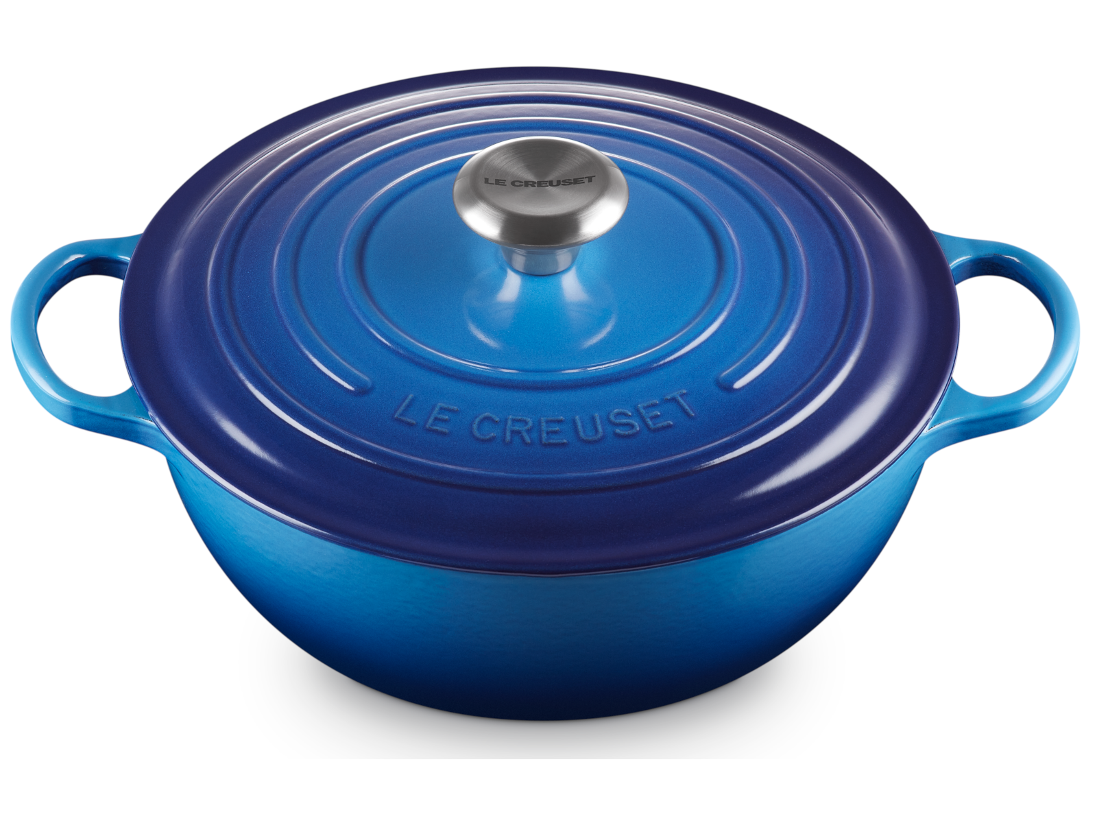 Le Creuset Bräter La Marmite Signature rund azure 27,5cm Freisteller 3
