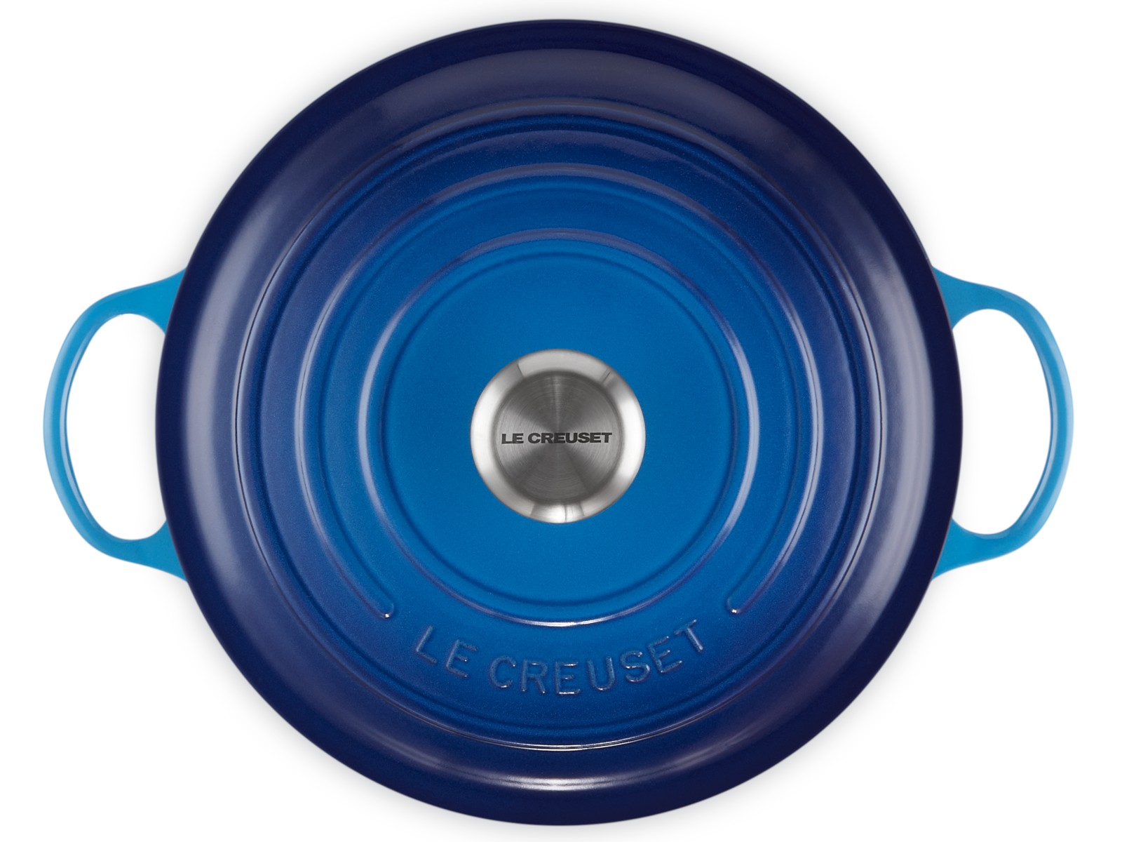 Le Creuset Bräter La Marmite Signature rund azure 27,5cm Freisteller 4