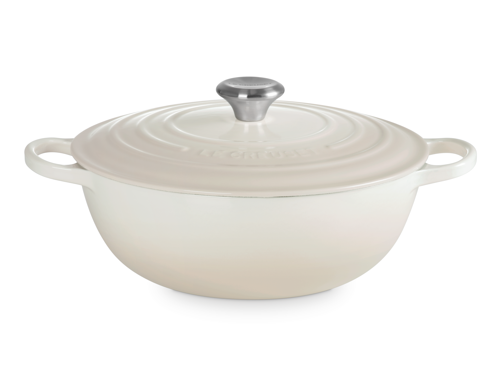 Le Creuset Bräter La Marmite Signature rund meringue 28cm Freisteller 1