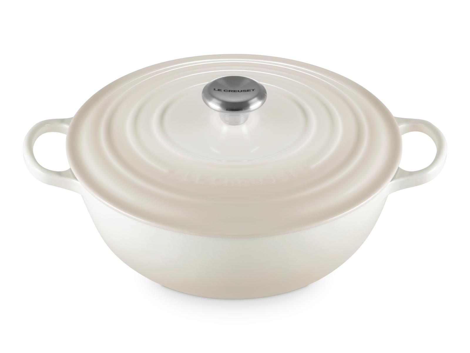 Le Creuset Bräter La Marmite Signature rund meringue 28cm Freisteller 2