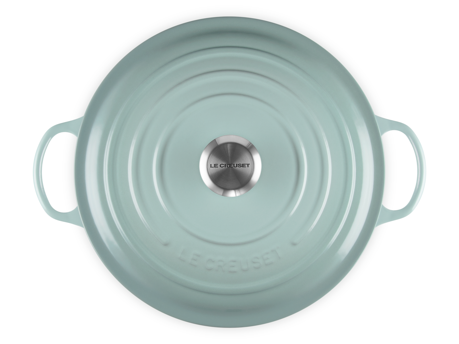 Le Creuset Bräter La Marmite Signature rund sea salt 28cm Freisteller 3