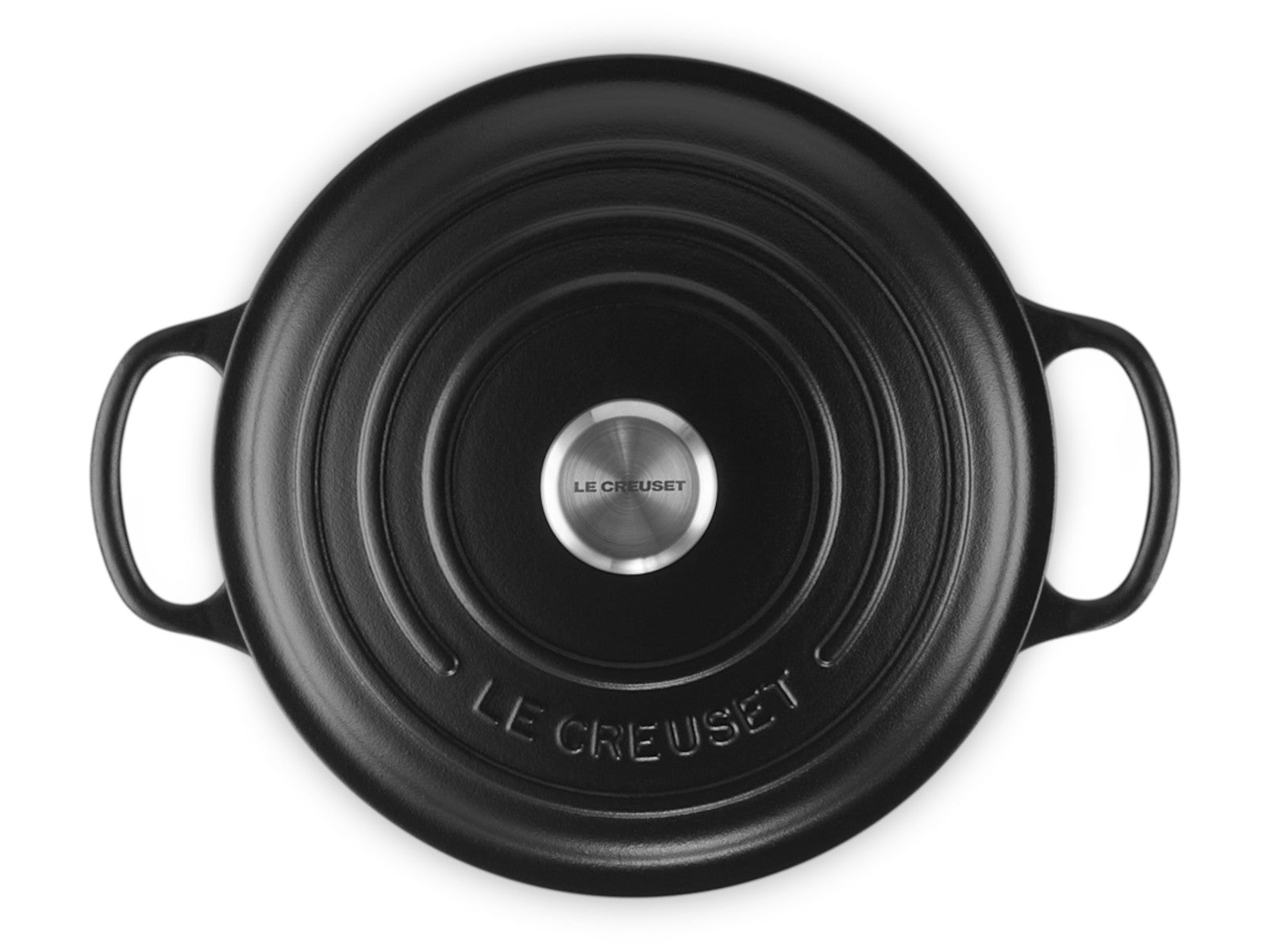 Le Creuset Bräter Signature rund schwarz matt 22cm Freisteller 5
