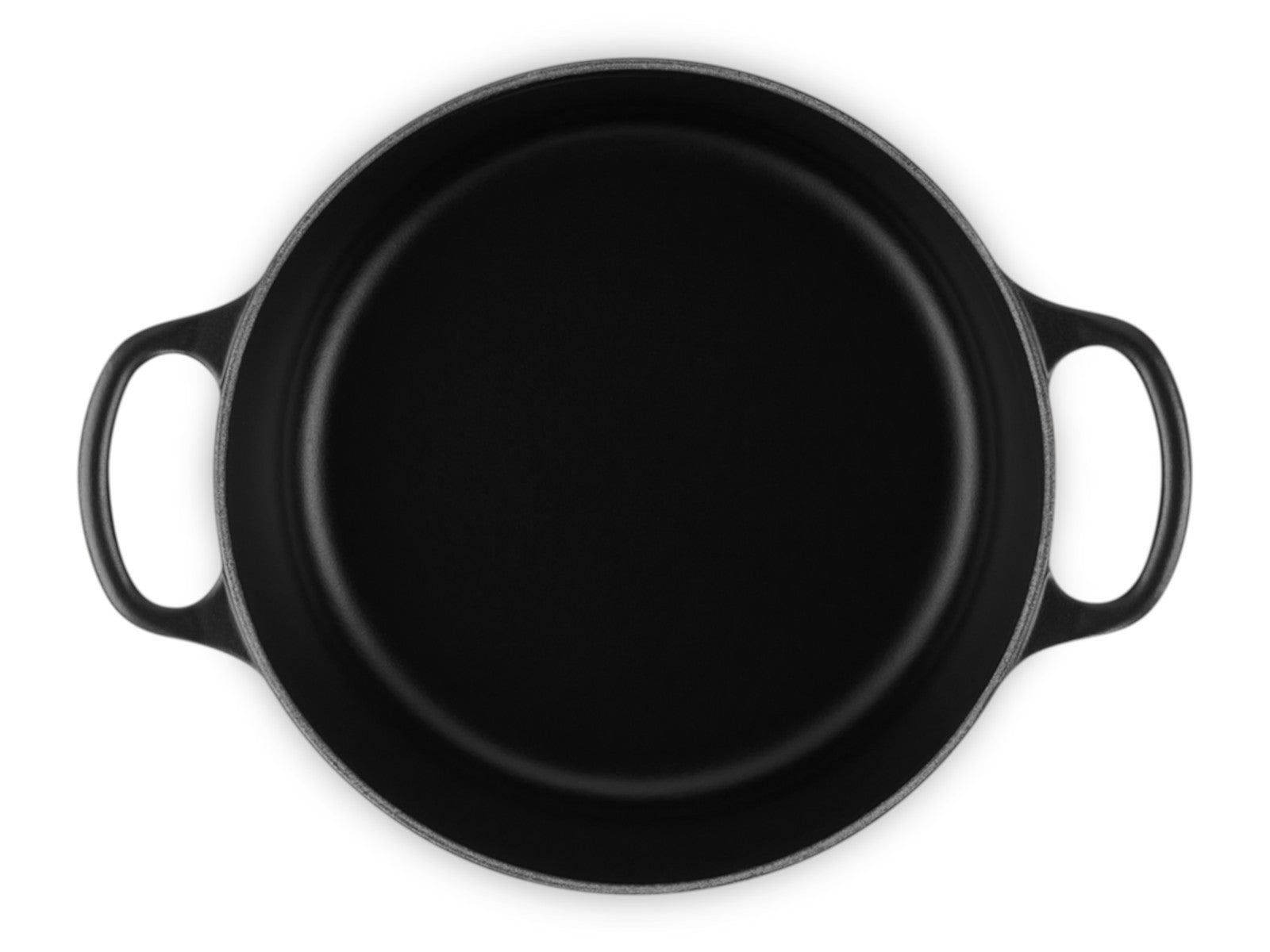 Le Creuset Bräter Signature rund schwarz matt 22cm Freisteller 4