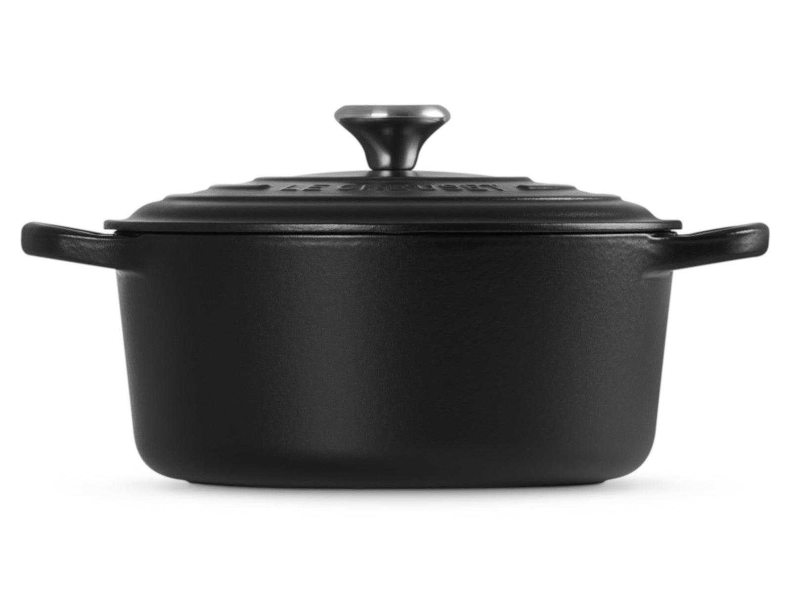 Le Creuset Bräter Signature rund schwarz matt 22cm Freisteller 3