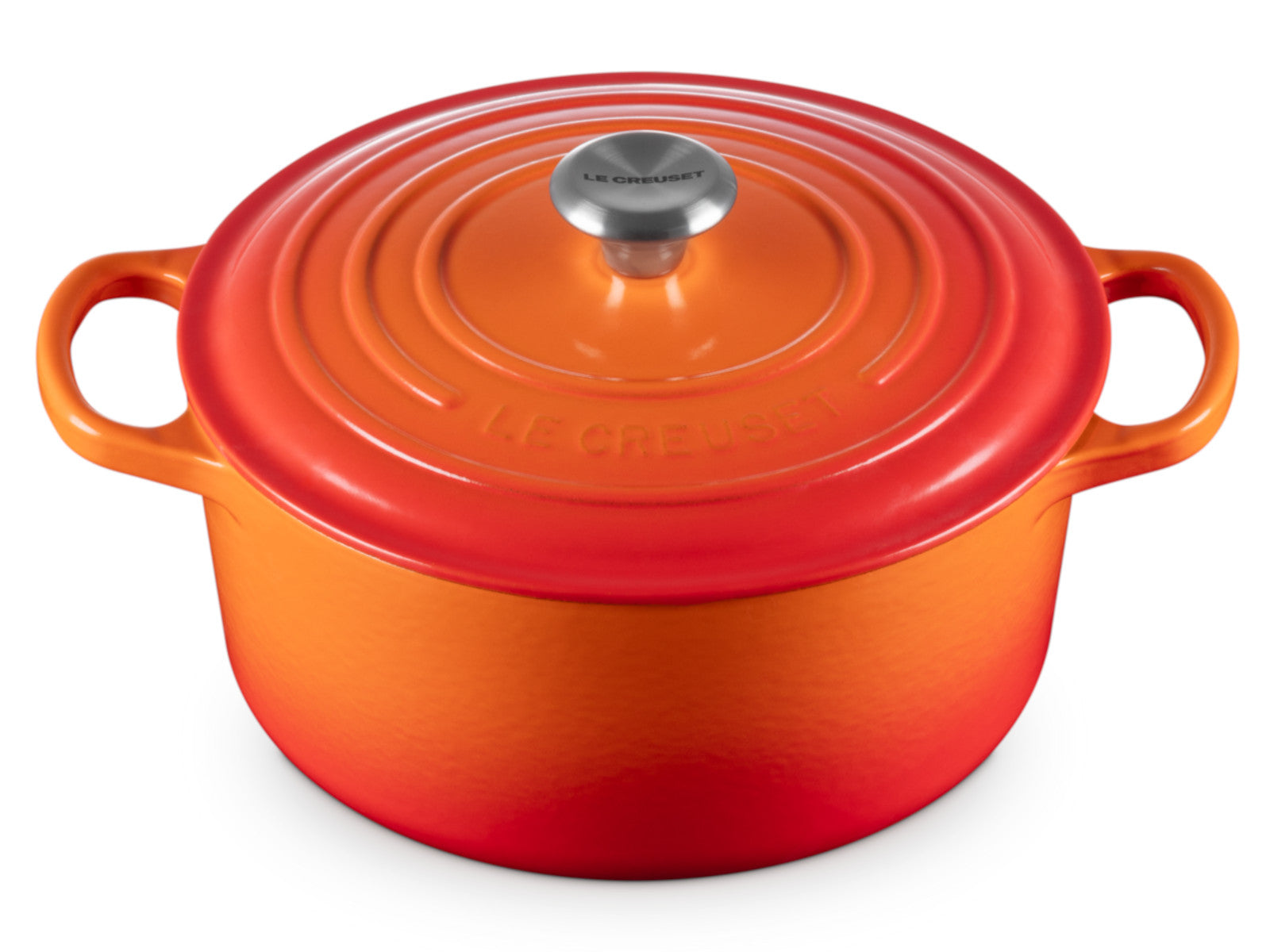 Le Creuset Bräter Signature rund ofenrot 22cm Freisteller 5
