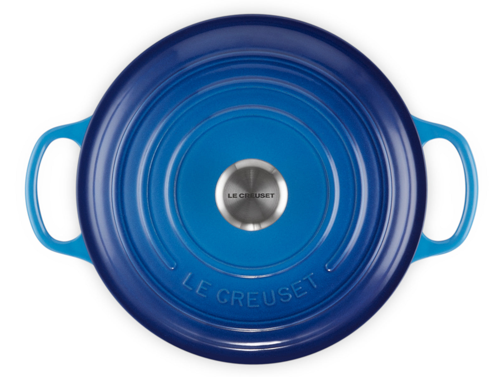 Le Creuset Bräter Signature rund azure 22cm Freisteller 5