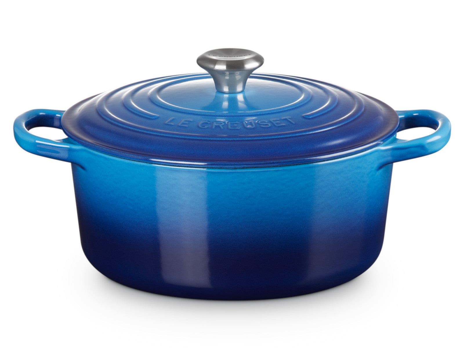 Le Creuset Bräter Signature rund azure 22cm Freisteller 1