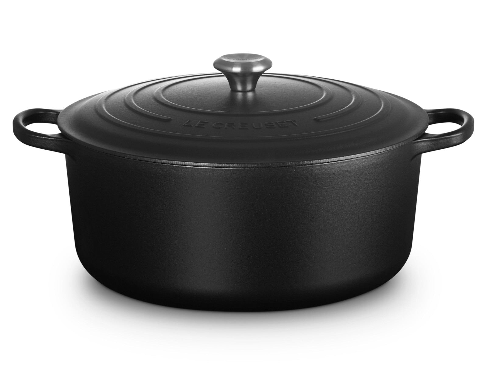 Le Creuset Bräter Signature rund schwarz matt 34cm Freisteller 1