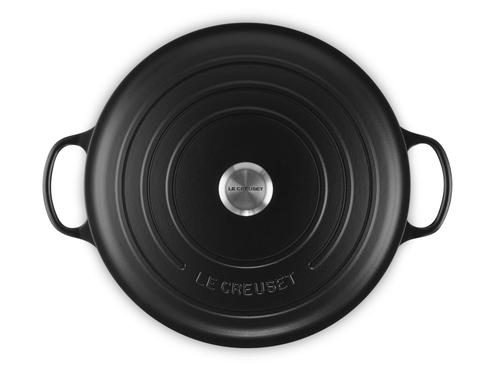 Le Creuset Bräter Signature rund schwarz matt 34cm Freisteller 5