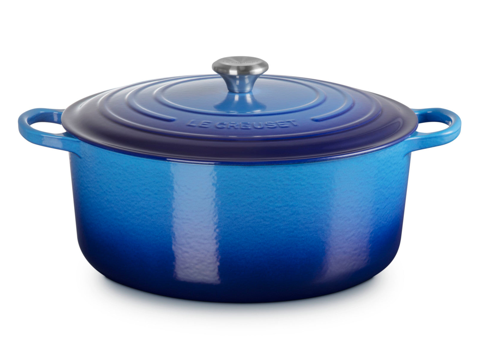 Le Creuset Bräter Signature rund azure 34cm Freisteller 1