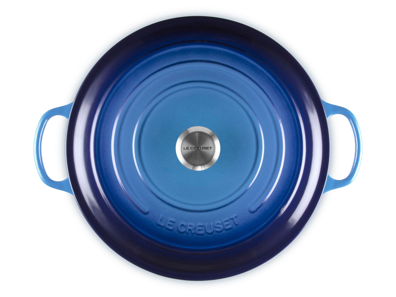 Le Creuset Bräter Signature rund azure 34cm Freisteller 5