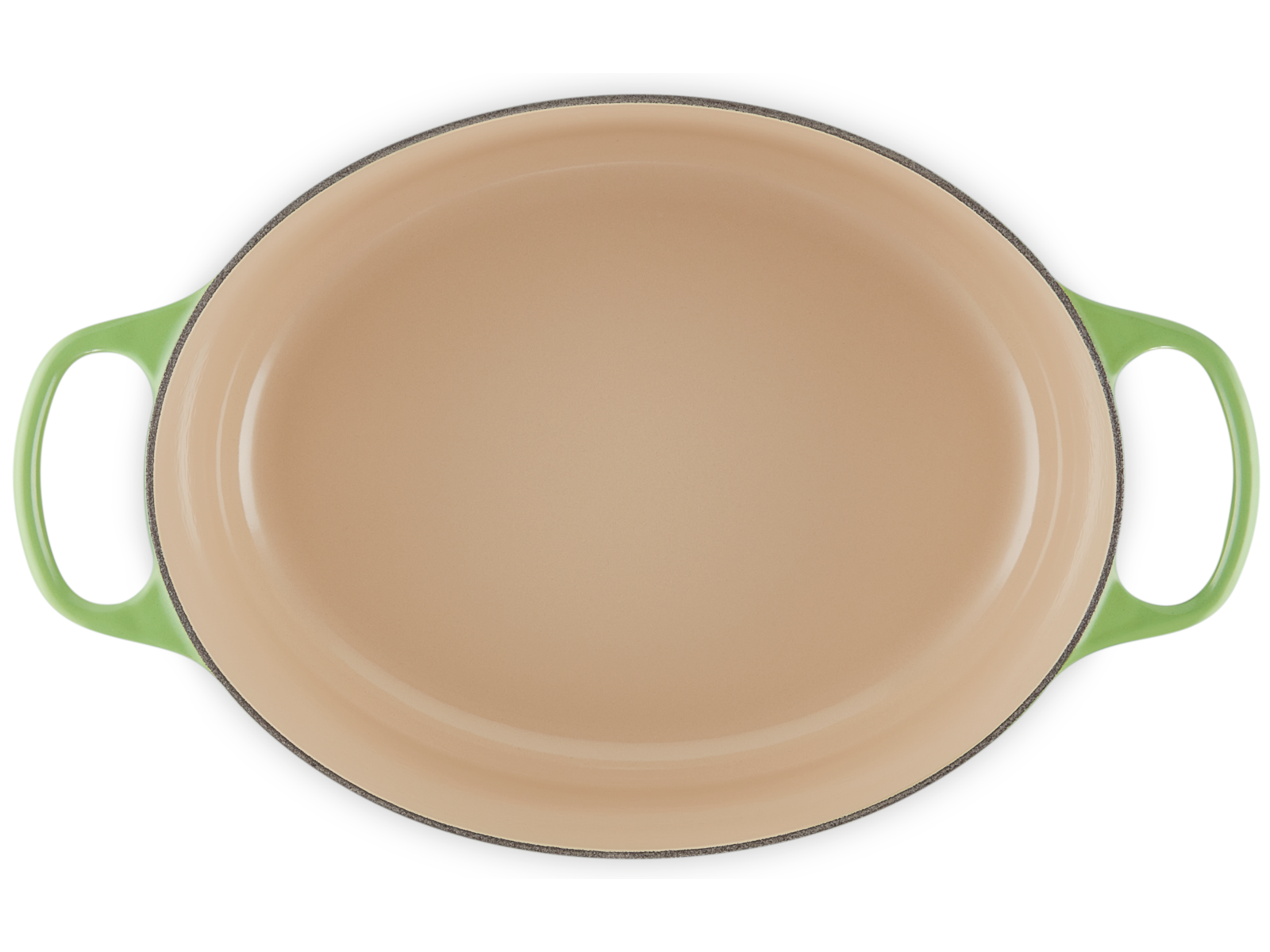 Le Creuset Bräter Signatur oval bamboo green 25,7cm Freisteller 5