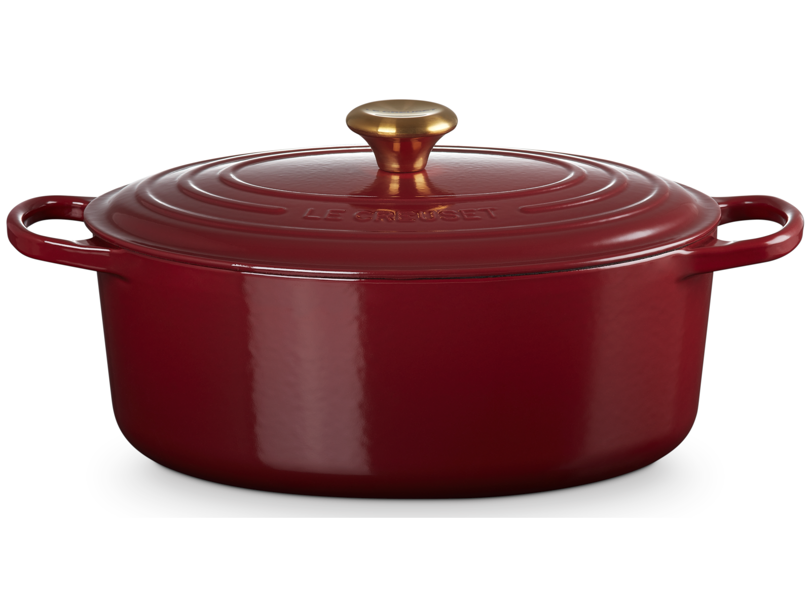 Le Creuset Bräter Signatur oval garnet 25,7cm Freisteller 1