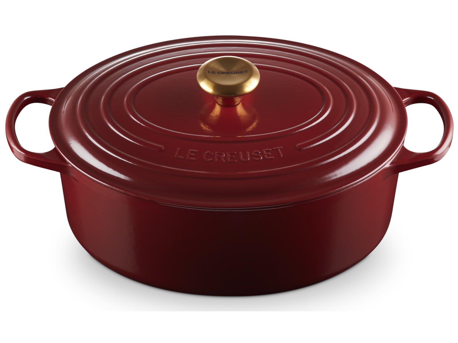 Le Creuset Bräter Signatur oval garnet 25,7cm Freisteller 2