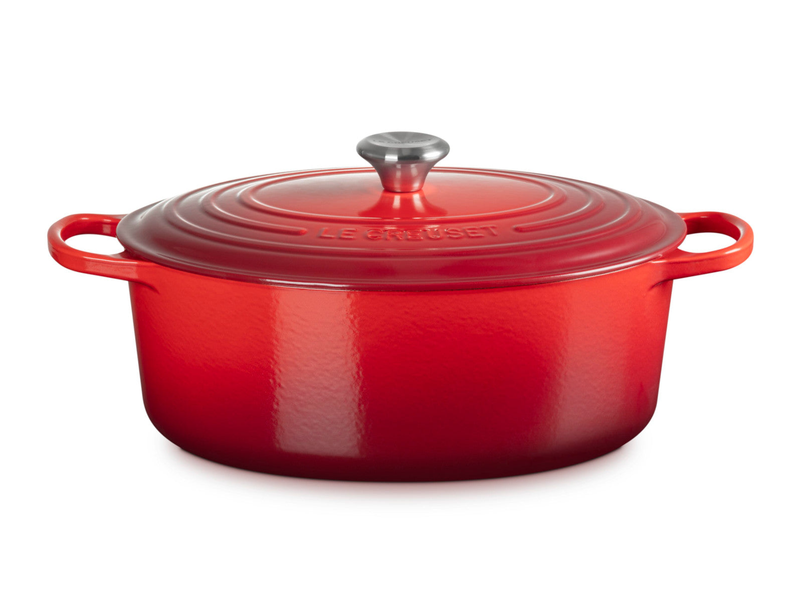 Le Creuset Bräter Signature oval kirschrot 33cm Freisteller 1
