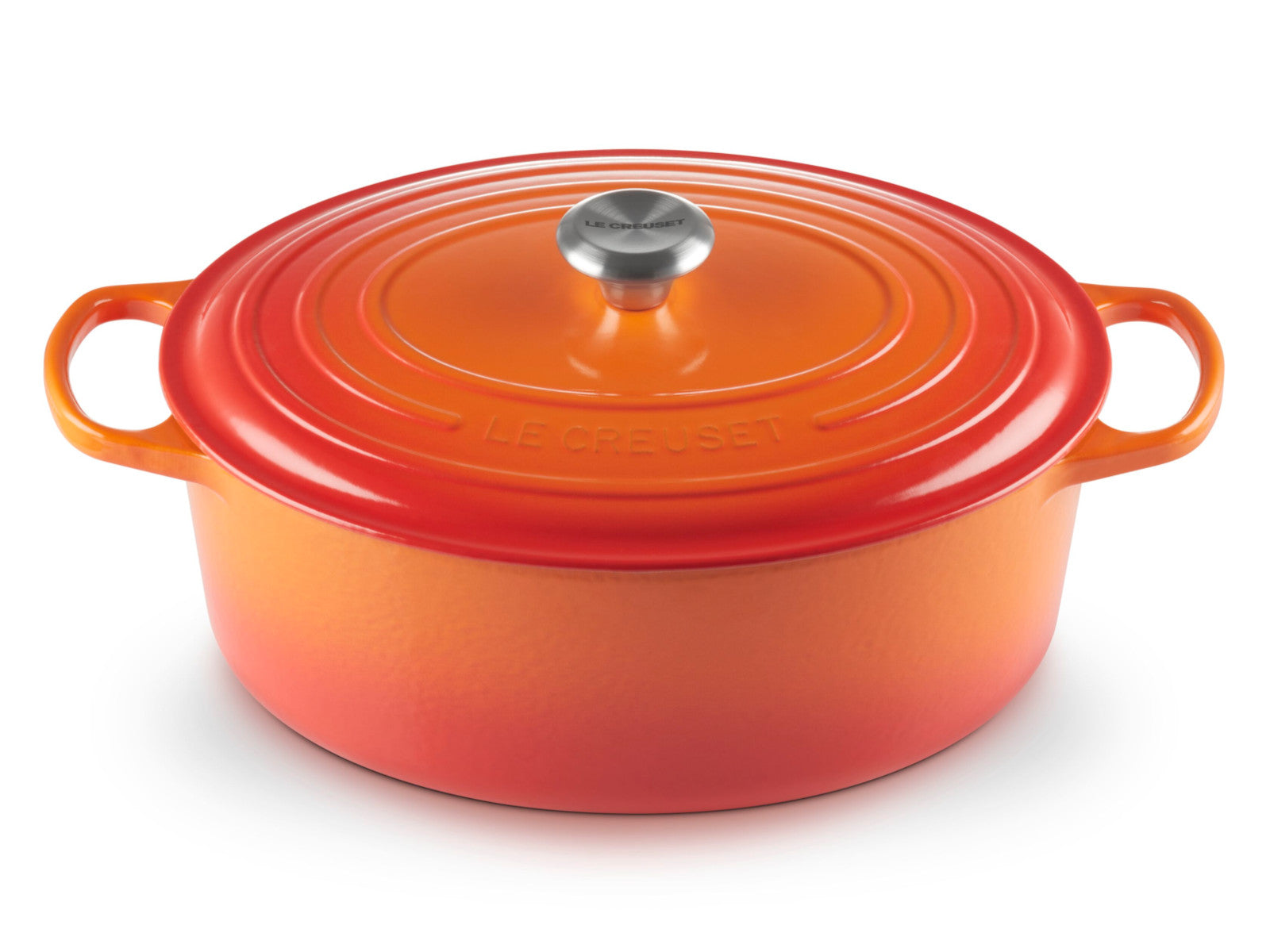 Le Creuset Bräter Signature oval ofenrot 33cm Freisteller 5