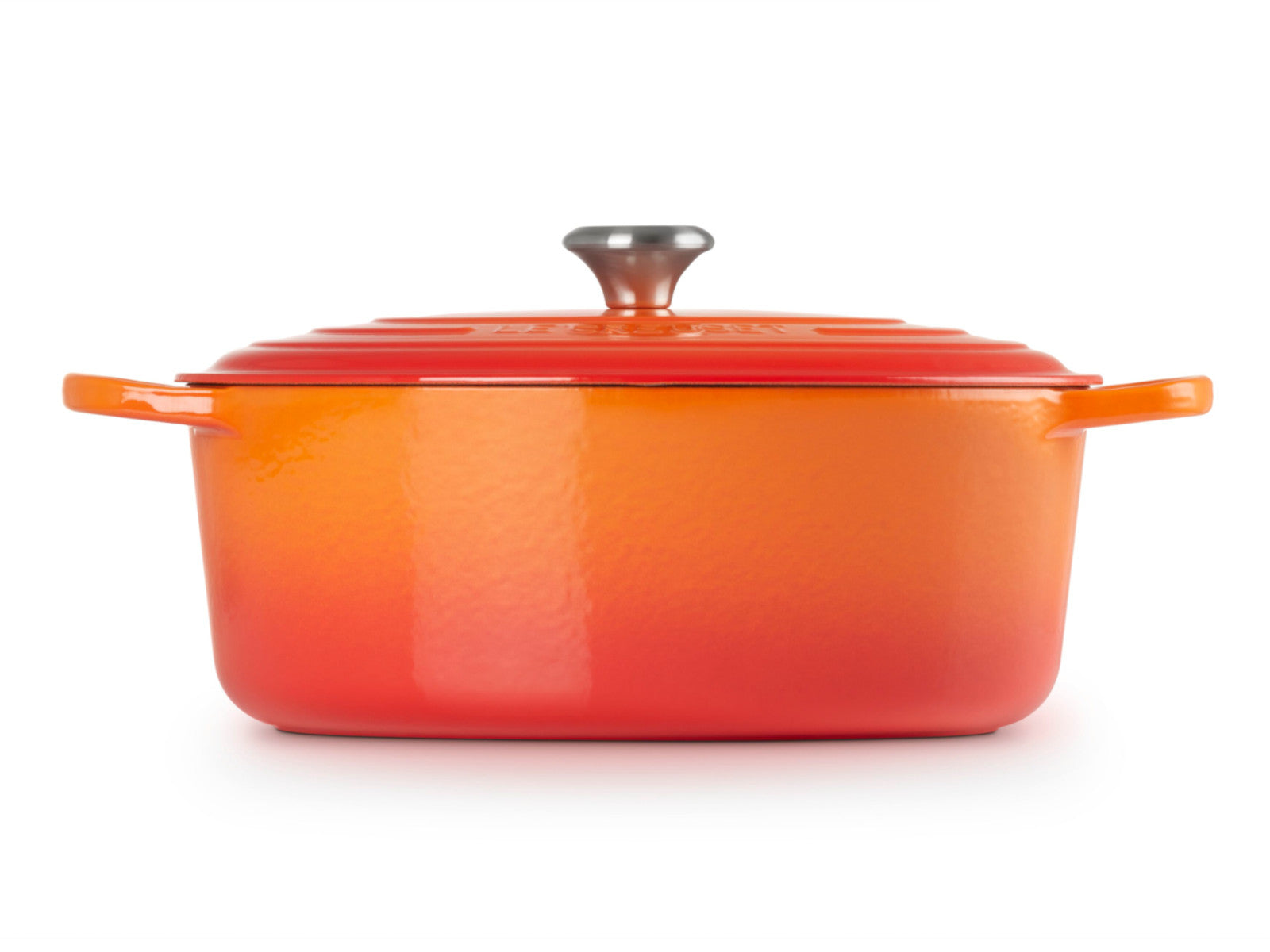 Le Creuset Bräter Signature oval ofenrot 33cm Freisteller 4