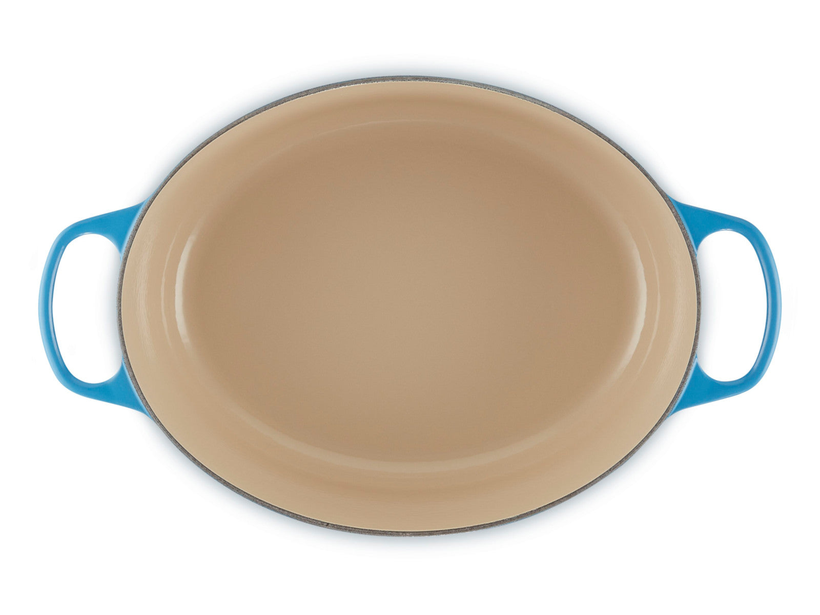 Le Creuset Bräter Signature oval azure  33cm Freisteller 2