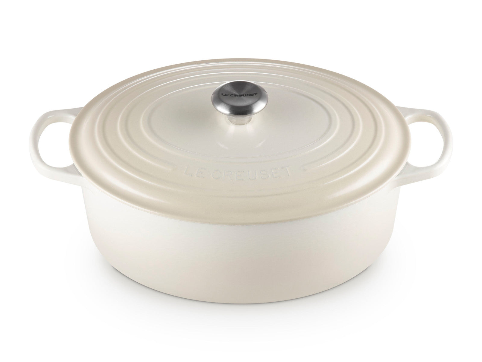 Le Creuset Bräter Signature oval meringue 33cm Freisteller 3