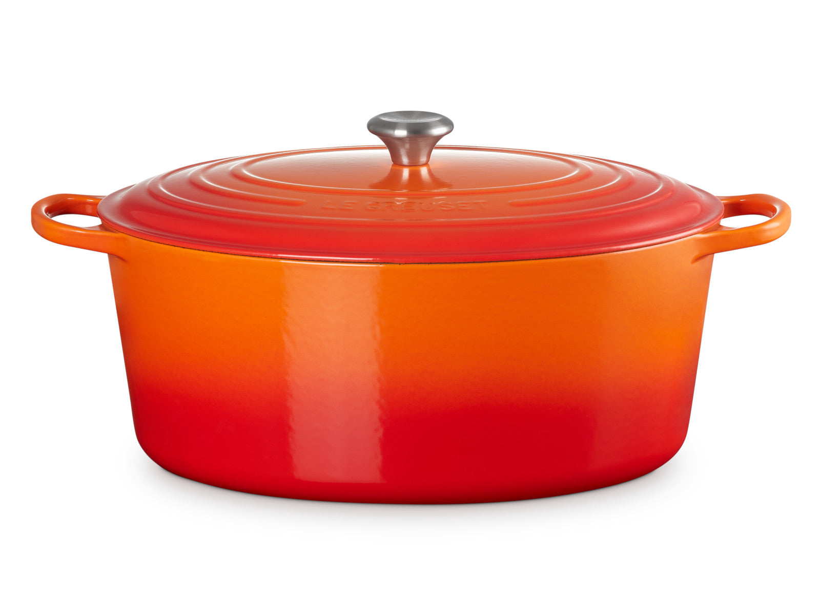 Le Creuset Bräter Signature oval ofenrot 40cm Freisteller 3