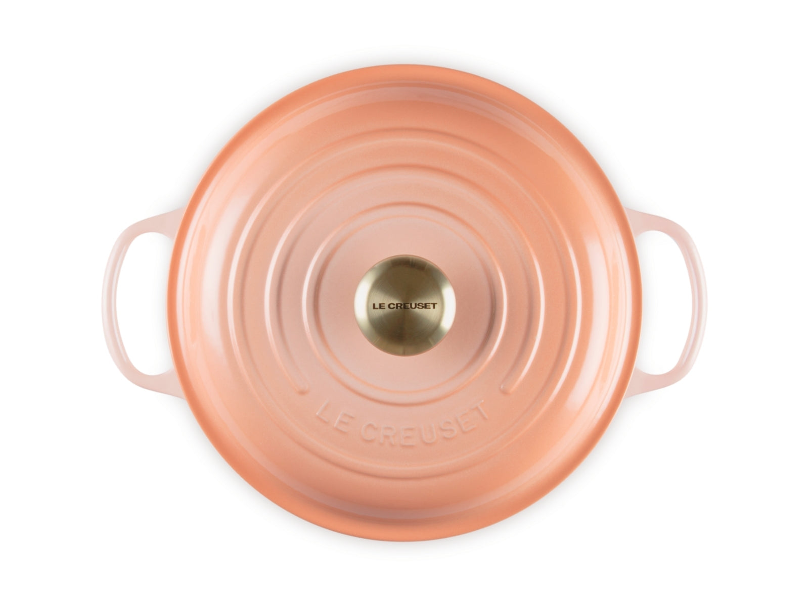 Le Creuset Gourmet-Profitopf Signature rund mit Goldknopf pêche 26cm - Produktbild 4