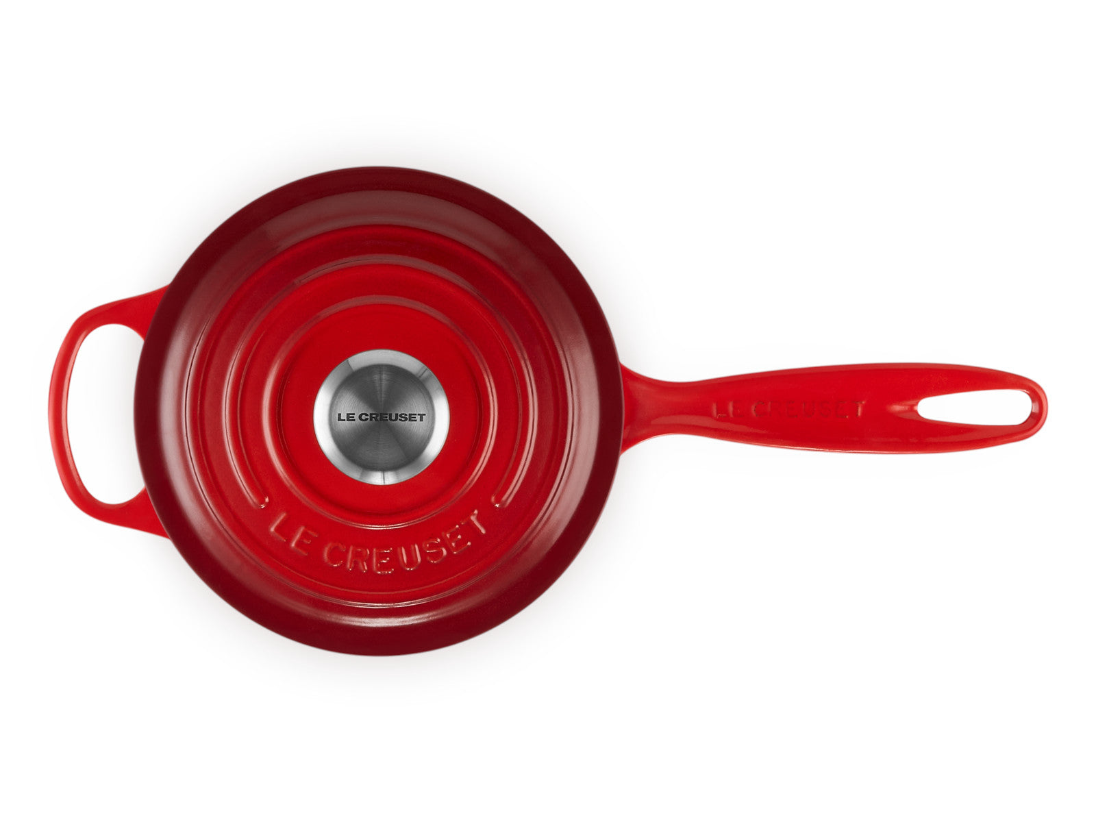 Le Creuset Stielkassete Signature rund kirschrot 16cm Freisteller 4