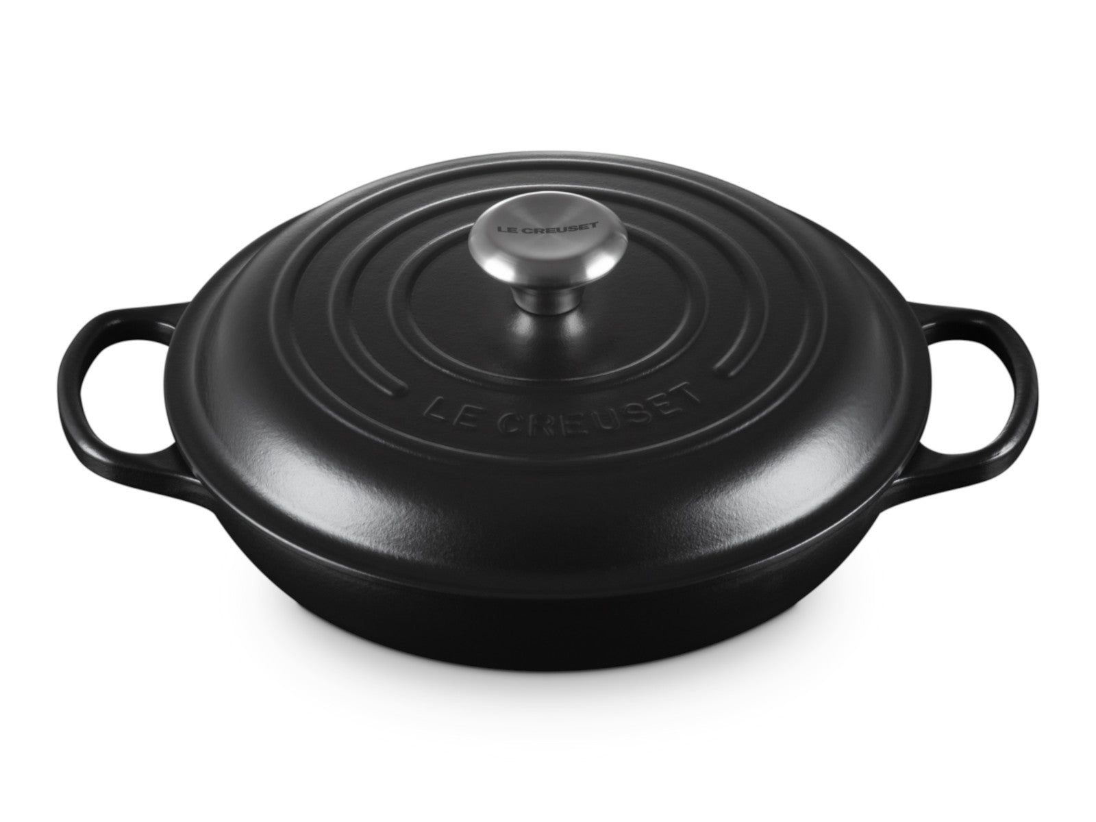 Le Creuset Gourmet-Profitopf Signature schwarz matt 26cm Freisteller 2