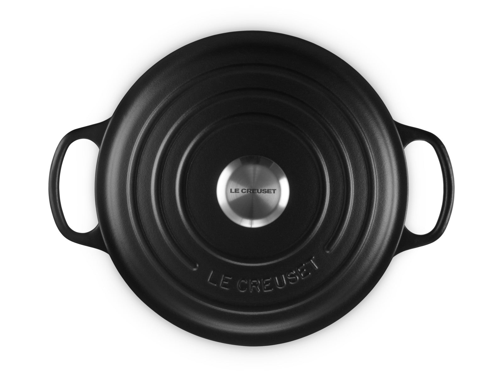 Le Creuset Bräter hoch Signature rund schwarz matt 24cm Freisteller 4