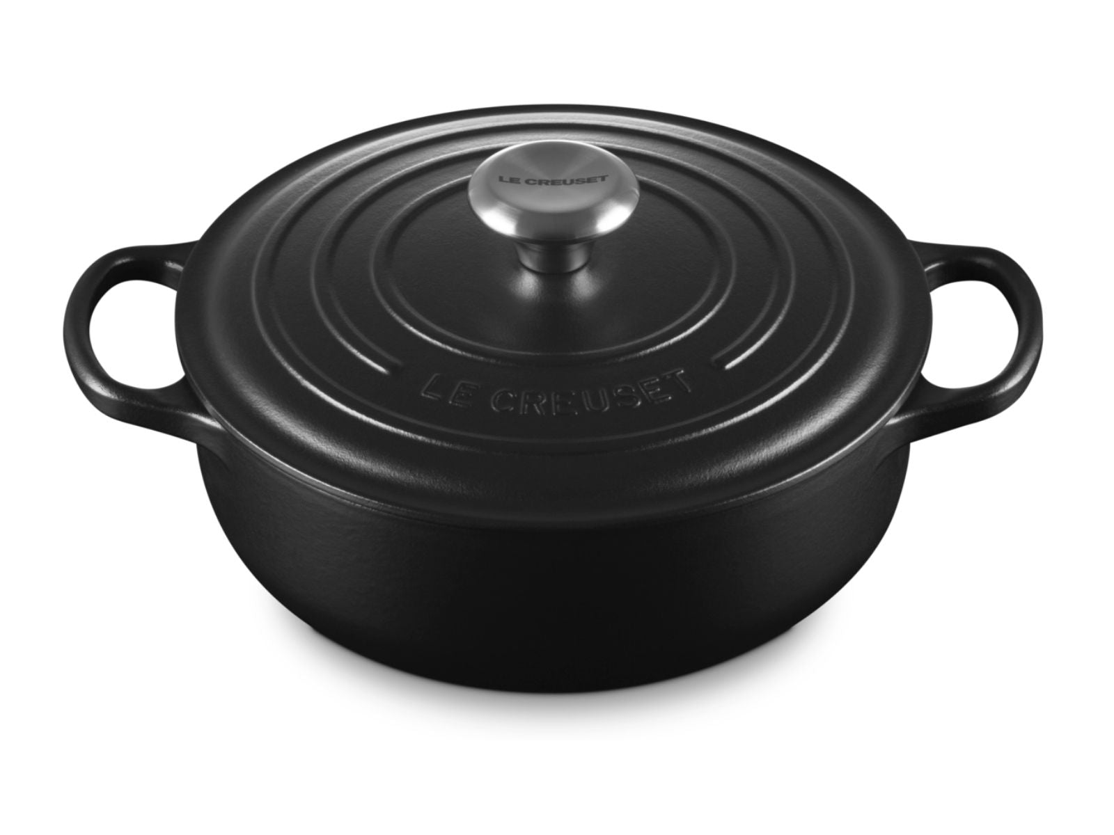 Le Creuset Sauteuse Signature rund schwarz matt 24cm - Produktbild 4