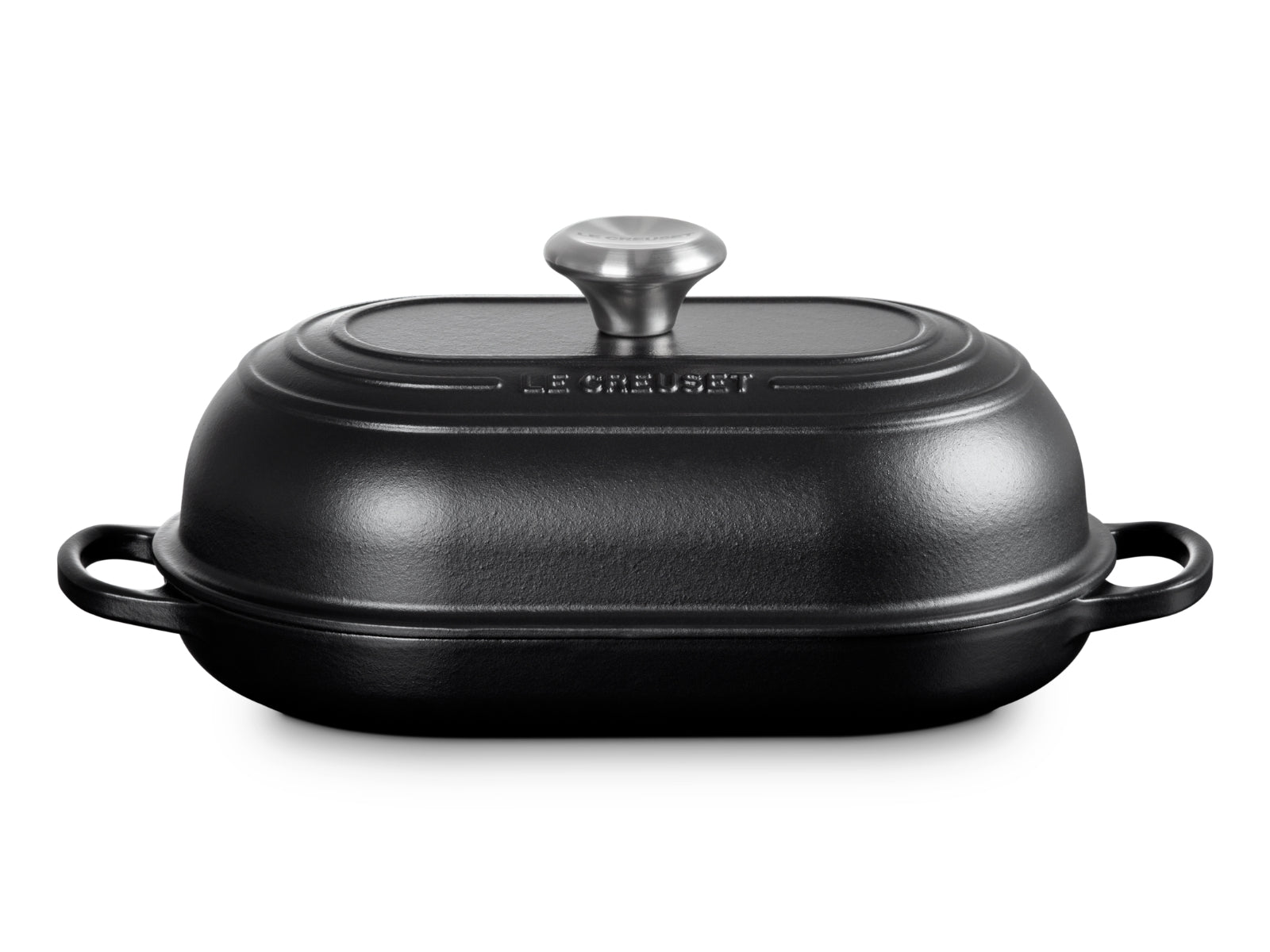Le Creuset Brot Bräter Signature oval schwarz matt 29cm