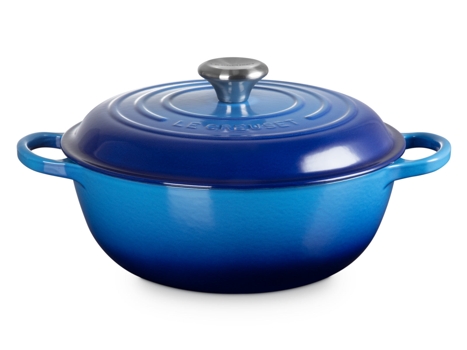 Le Creuset Stew Pot Signature rund azure 26cm Freisteller 1