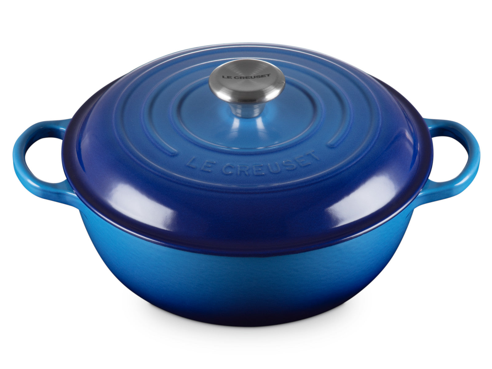 Le Creuset Stew Pot Signature rund azure 26cm Freisteller 3