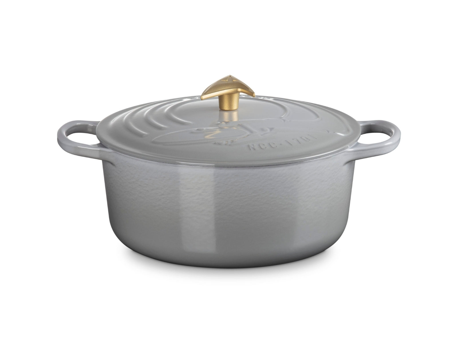 Le Creuset Star Trek Collection Bräter Enterprise Signature perlgrau 26cm - Produktbild 1