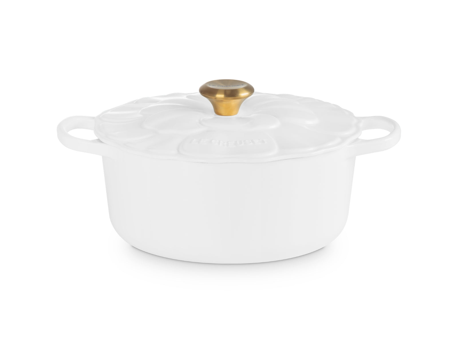Le Creuset Bräter Blume Signature rund weiß 26cm - Produktbild 1