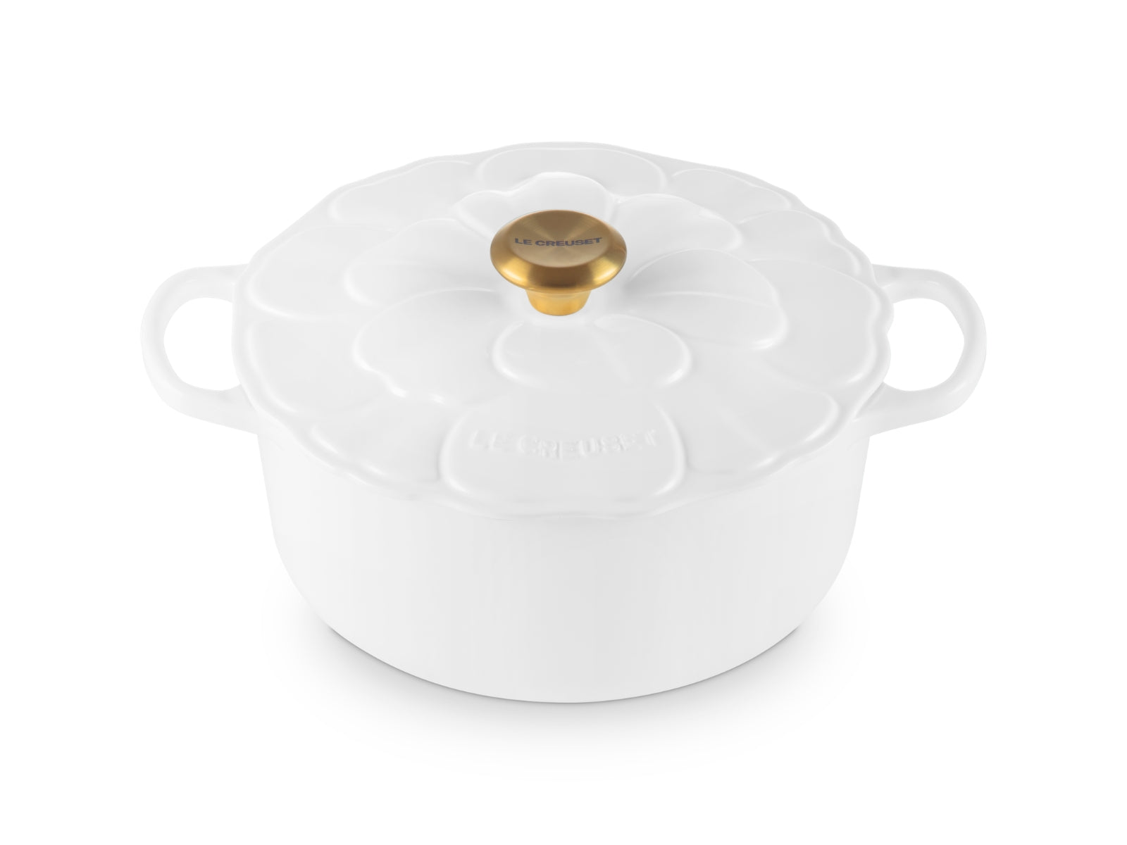 Le Creuset Bräter Blume Signature rund weiß 26cm - Produktbild 4