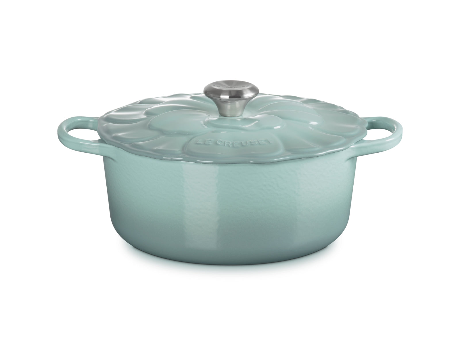 Le Creuset Bräter Blume Signature rund sea salt 26cm - Produktbild 1