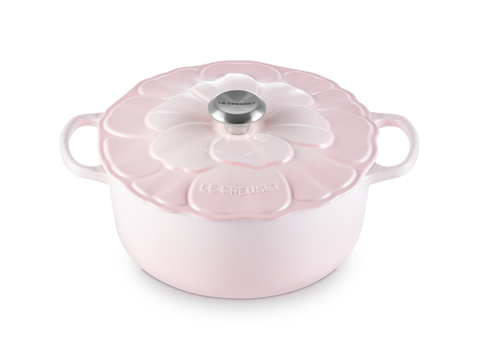 Le Creuset Bräter Blume Signature rund shell pink 26cm - Produktbild 1
