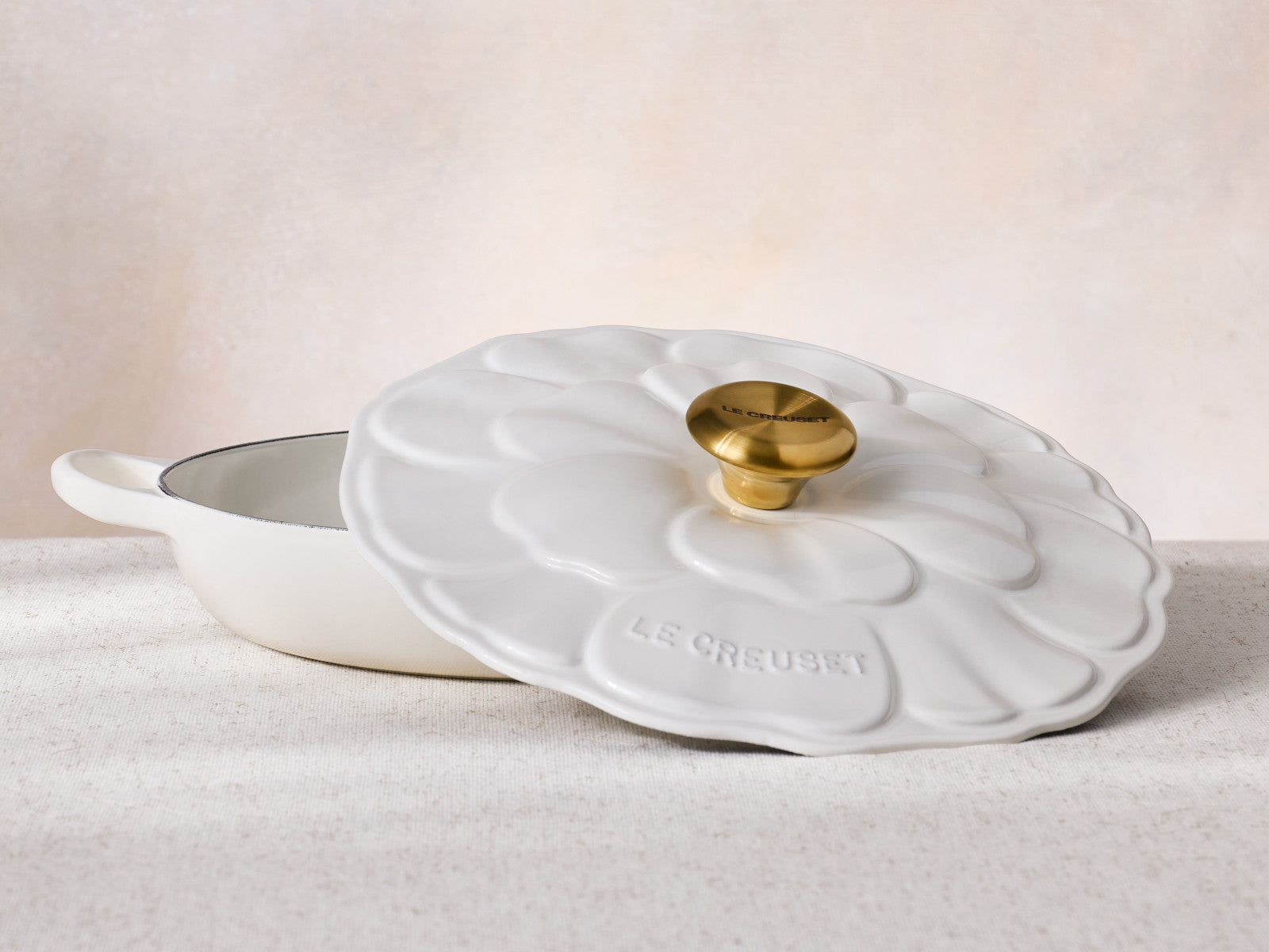Le Creuset Signature Gourmet-Profitopf Blume weiß 26cm - Produktbild 7