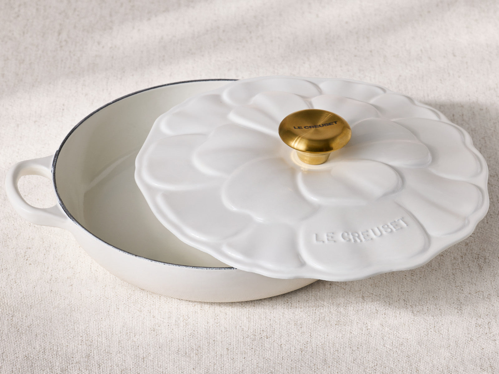 Le Creuset Signature Gourmet-Profitopf Blume weiß 26cm - Produktbild 6